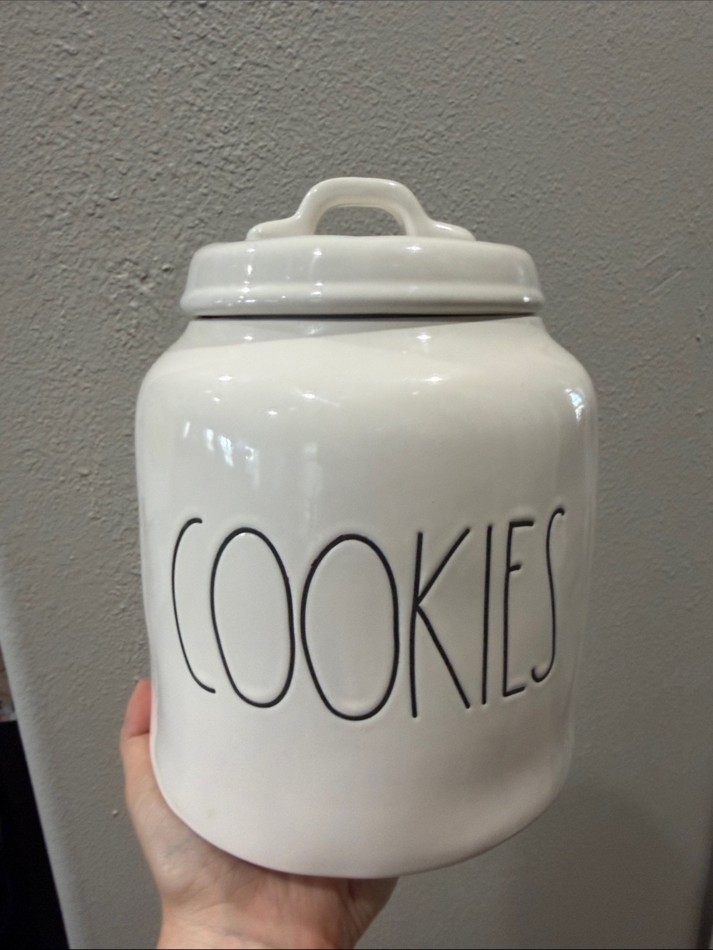 Rae Dunn White 'COOKIES' Ceramic Canister